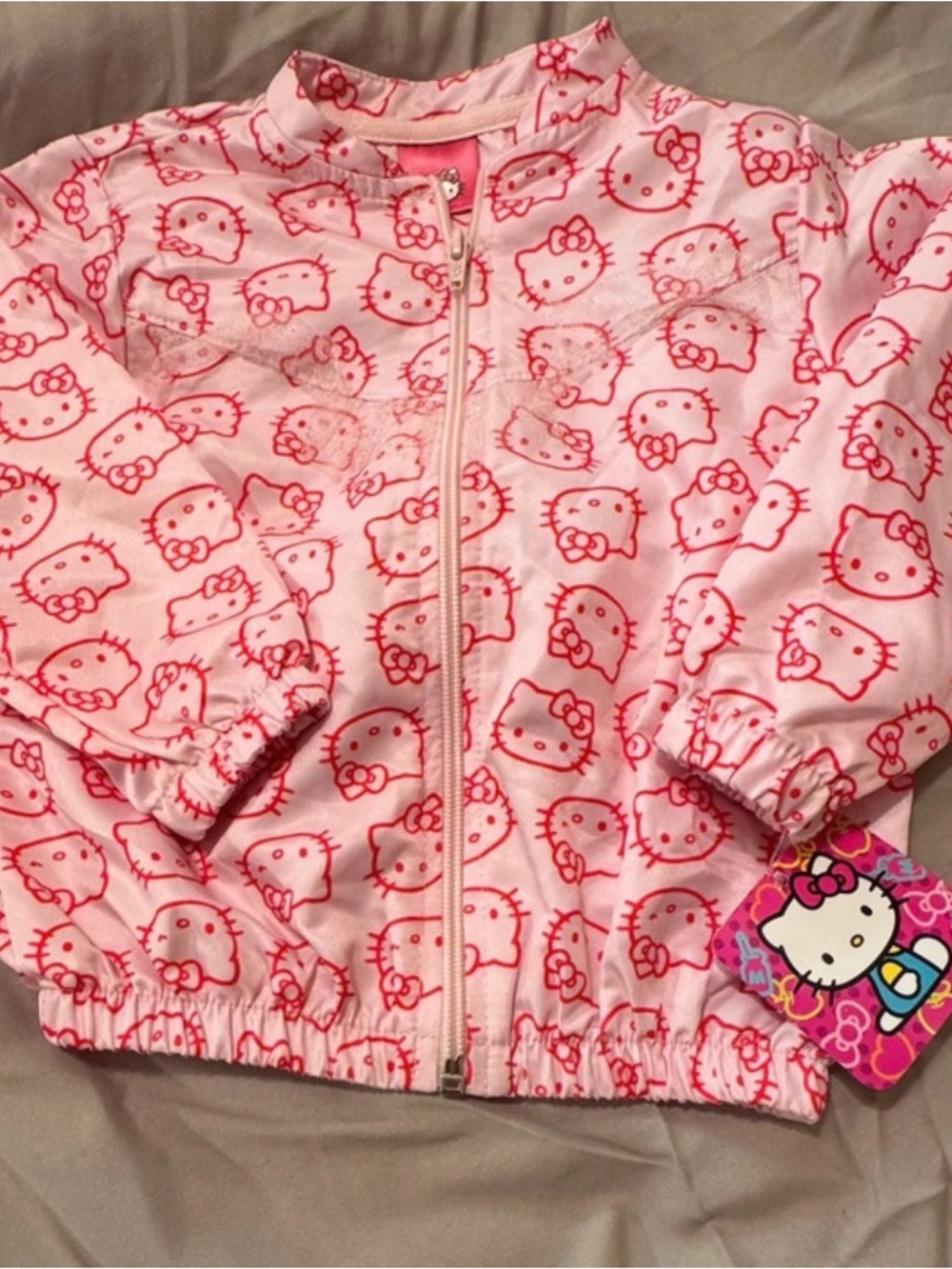 Sanrio Hello Kitty Pink Zip-Up Raincoat Jacket